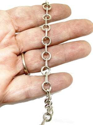 Handmade Fused Argentium Chain Link Bracelet