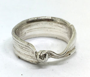 Sterling silver twisted bamboo leaf ring - mitsuro hikime