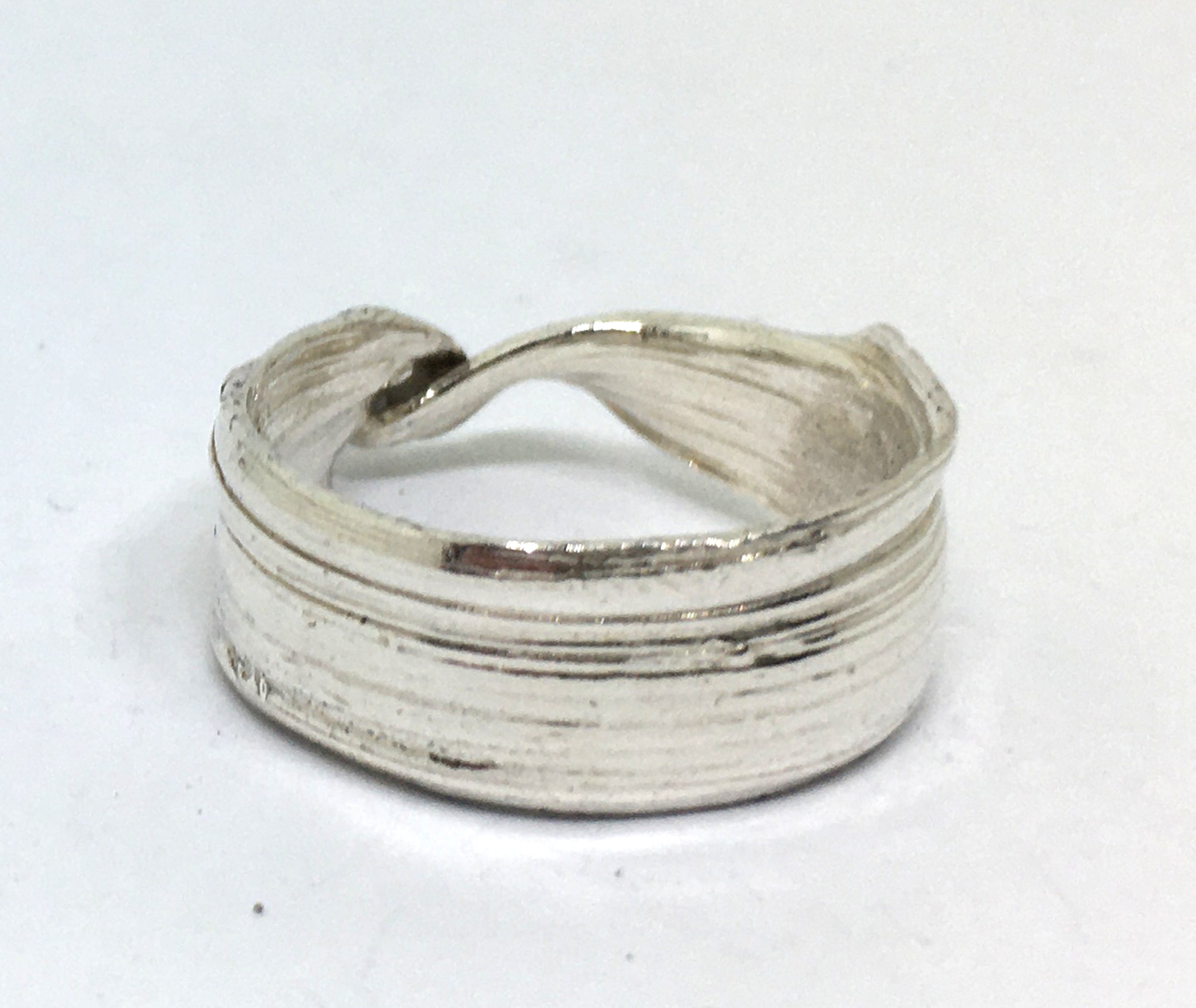 Twisted Bamboo Leaf Ring in Sterling Silver