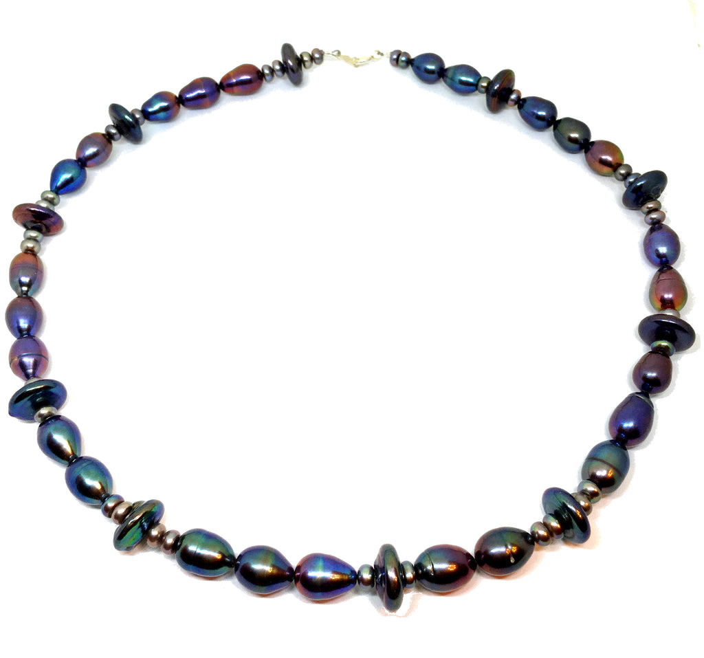 Mixed Freshwater Peacock Pearl Necklace