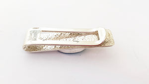 Sterling Silver Money Clip with Carved Turquoise