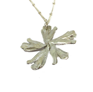 Flower Power Pendant with Sleeping Beauty Turquoise in Sterling Silver- Mitsuro Hikime Method