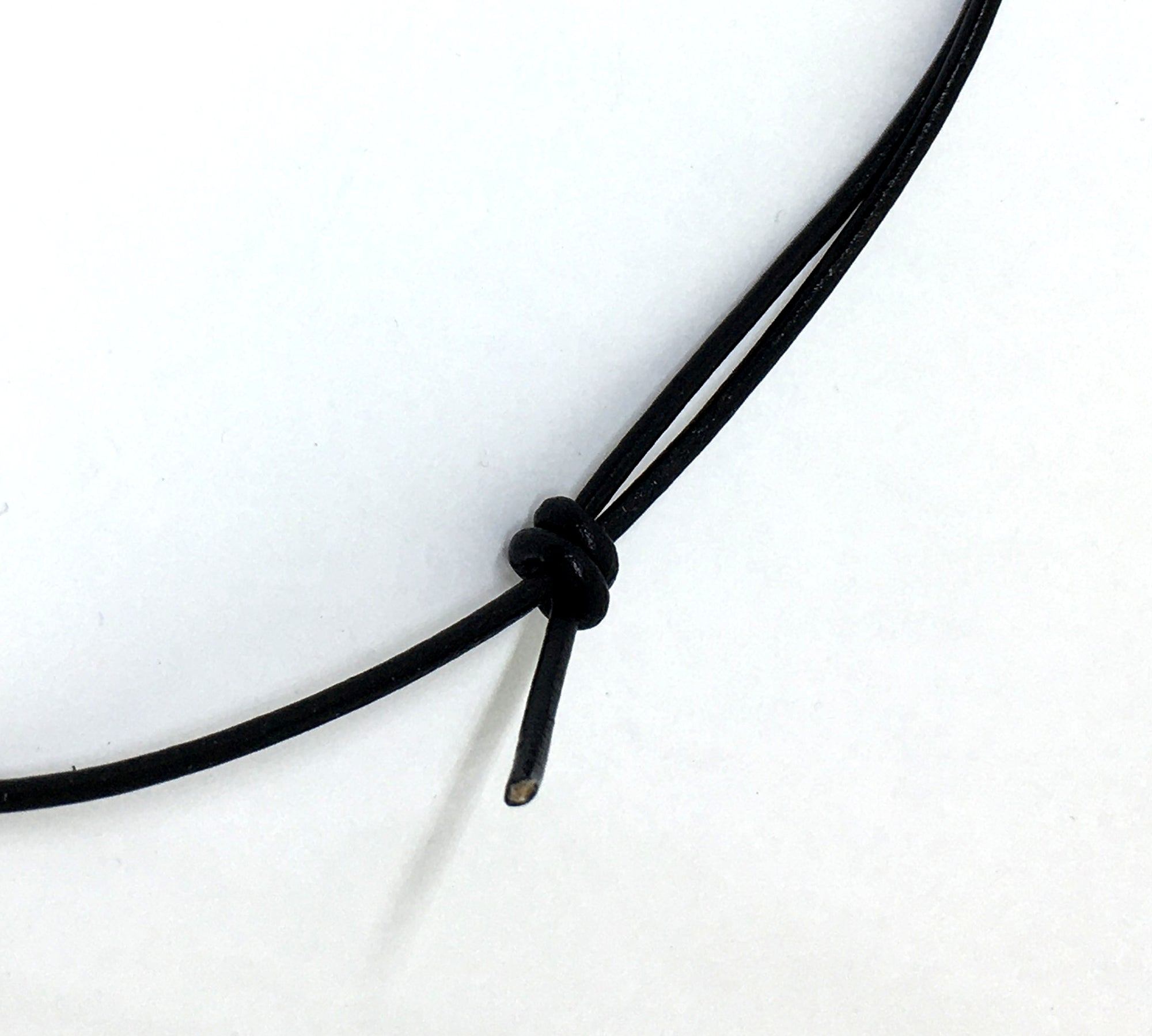 Black Adjustable Leather Necklace Cord