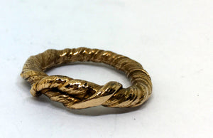 Bronze Twisted Vine Ring - Size 5