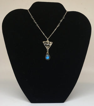 Handmade Filigree Pendant Necklace with Labradorite