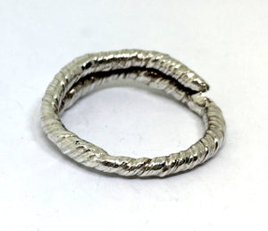 Sterling Silver Twisted Ring - Size 8