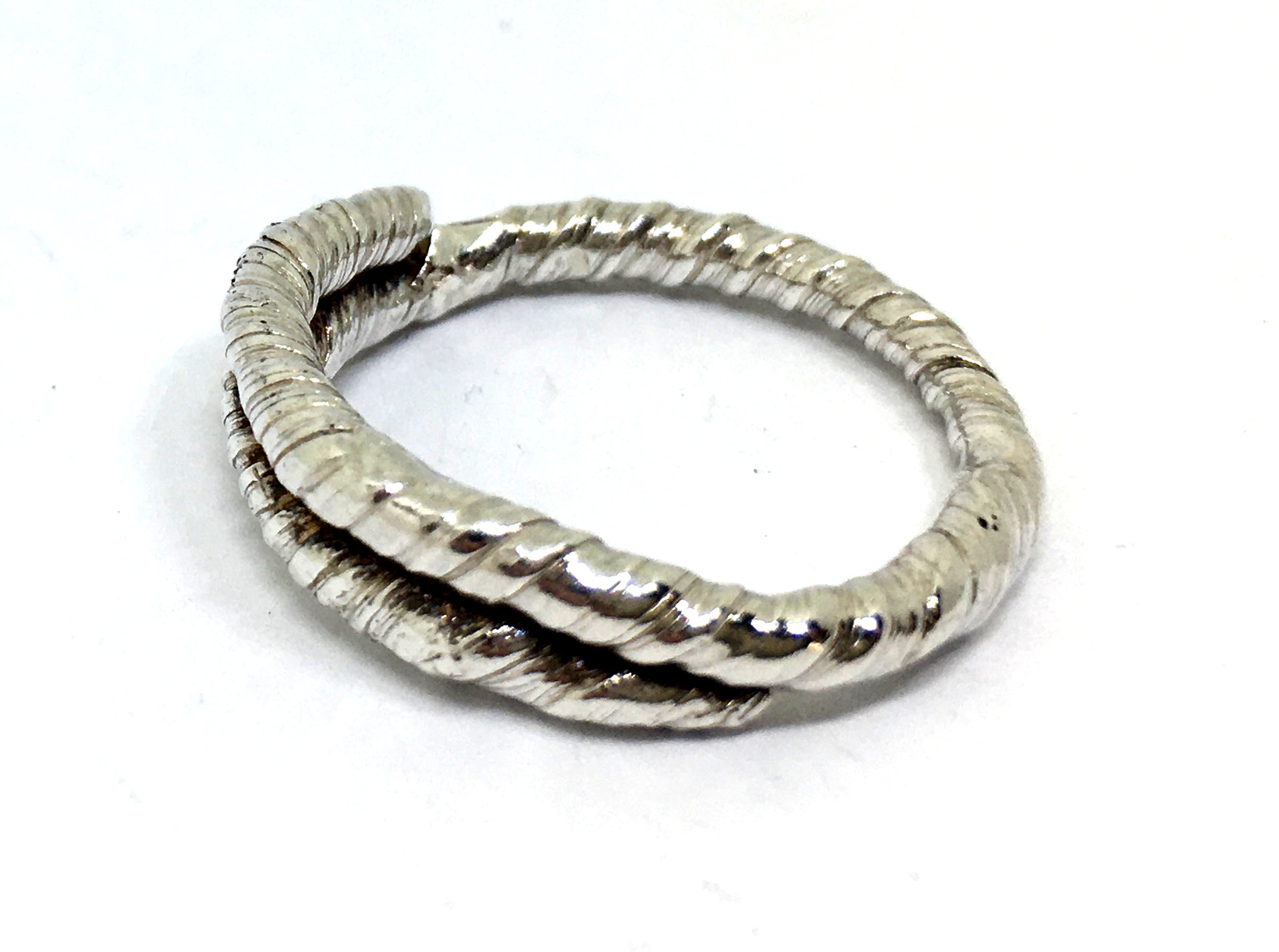 Sterling Silver Twisted Ring - Size 8
