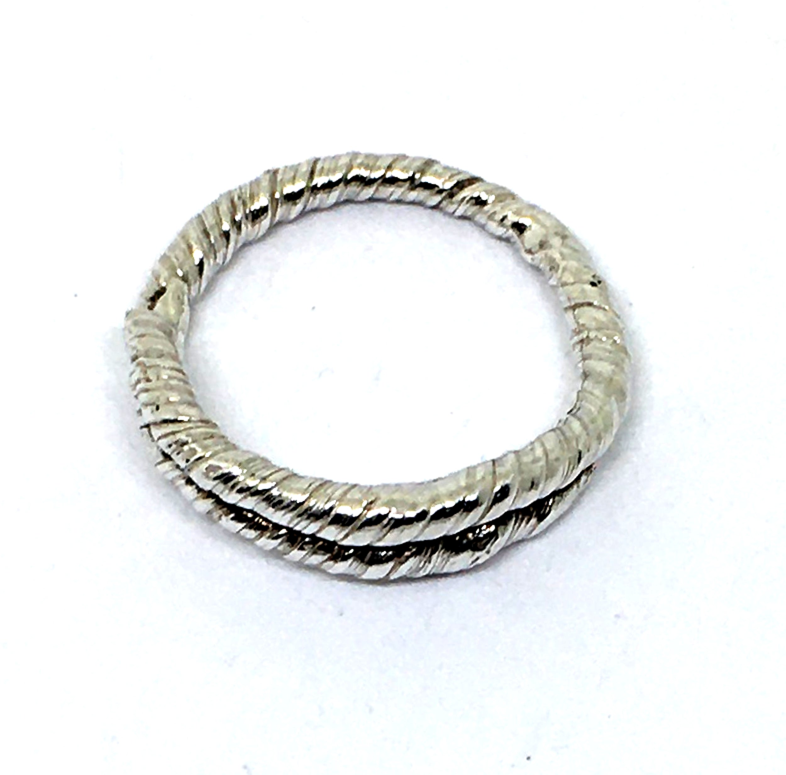 Sterling Silver Twisted Ring - Size 8