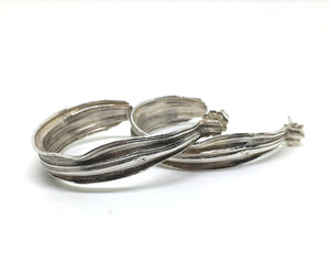 sterling silver bamboo leaf earrings 