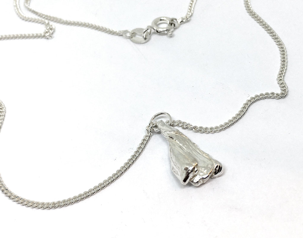 Sterling silver botanically inspired pendant necklace - one of a kind