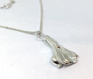 Sterling Silver Mitsuro Hikime Pendant Necklace on Sterling Curb Chain - One of a Kind
