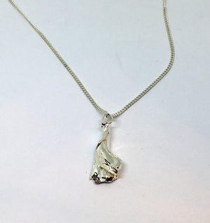 Sterling Silver Mitsuro Hikime Pendant Necklace on Sterling Curb Chain - One of a Kind