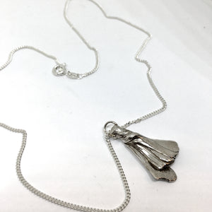 Sterling Silver Mitsuro Hikime Pendant Necklace on Sterling Curb Chain - One of a Kind