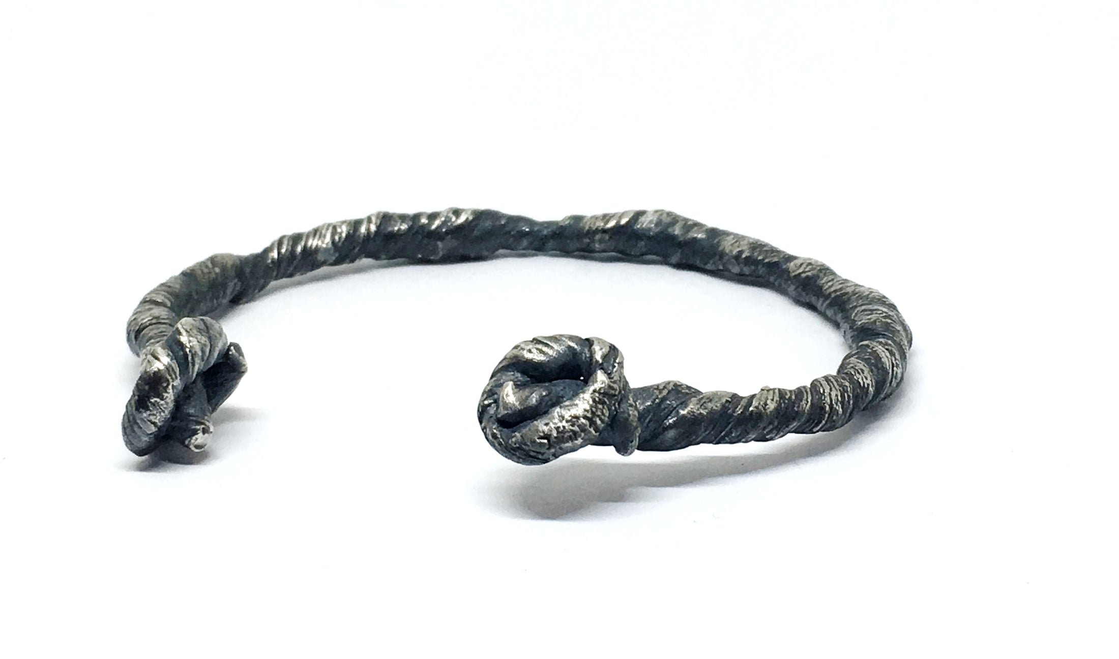 Twisted Rope Cuff In Sterling Silver