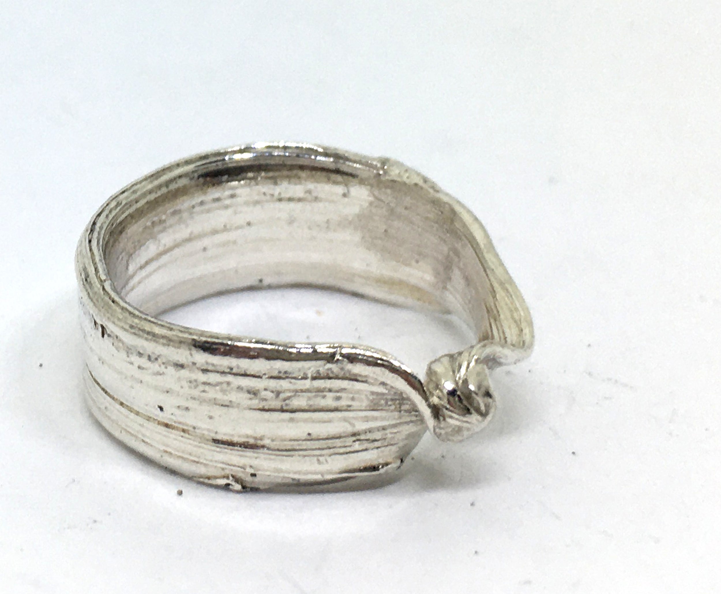 Twisted Bamboo Leaf Ring in Sterling Silver