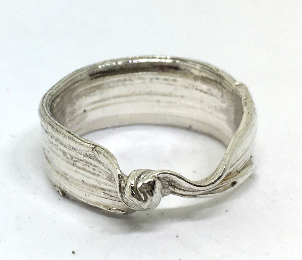 Sterling silver twisted bamboo leaf ring - mitsuro hikime