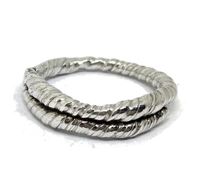 sterling silver twisted rope ring