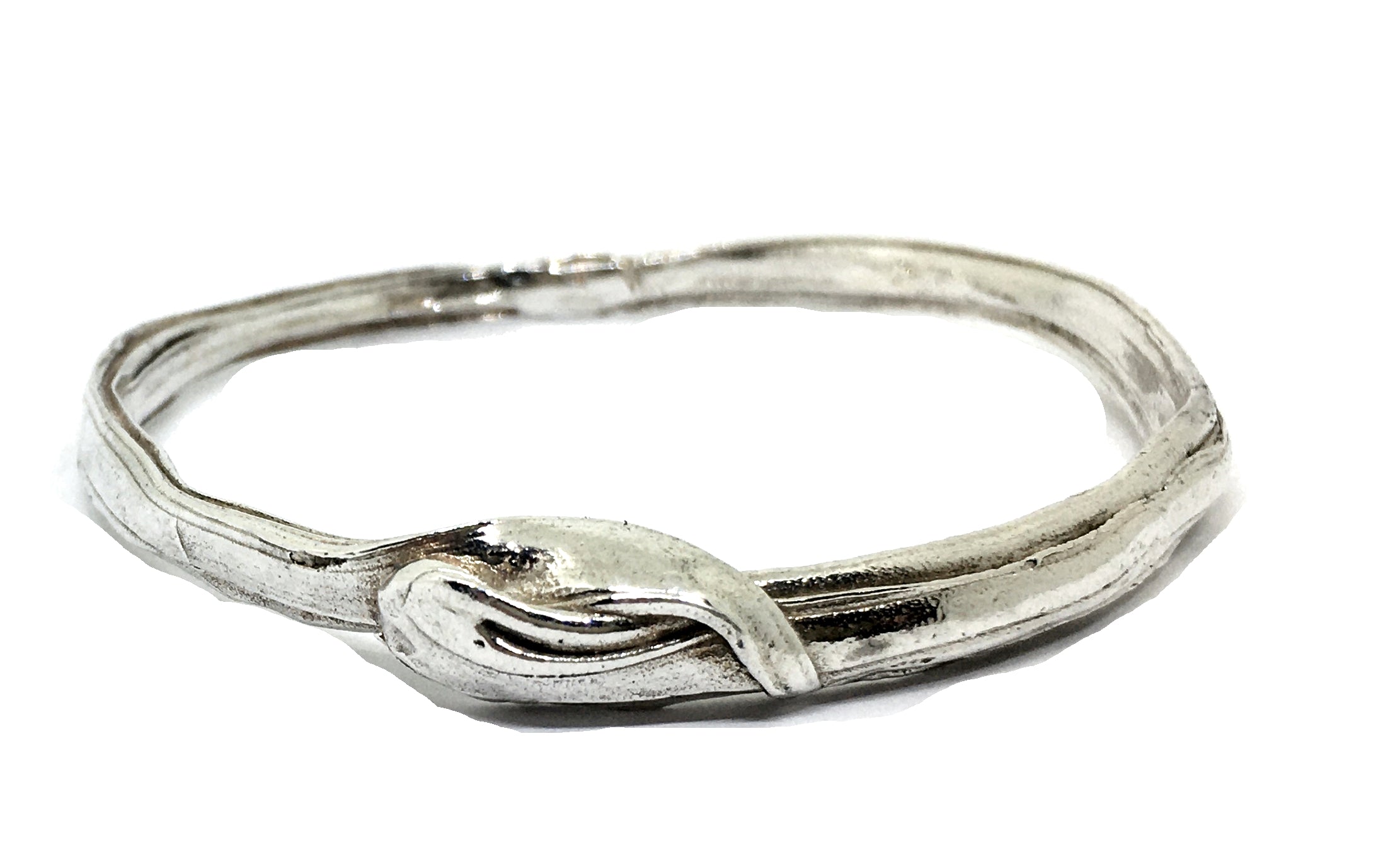 sterling silver bamboo leaf bangle