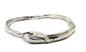 sterling silver bamboo leaf bangle