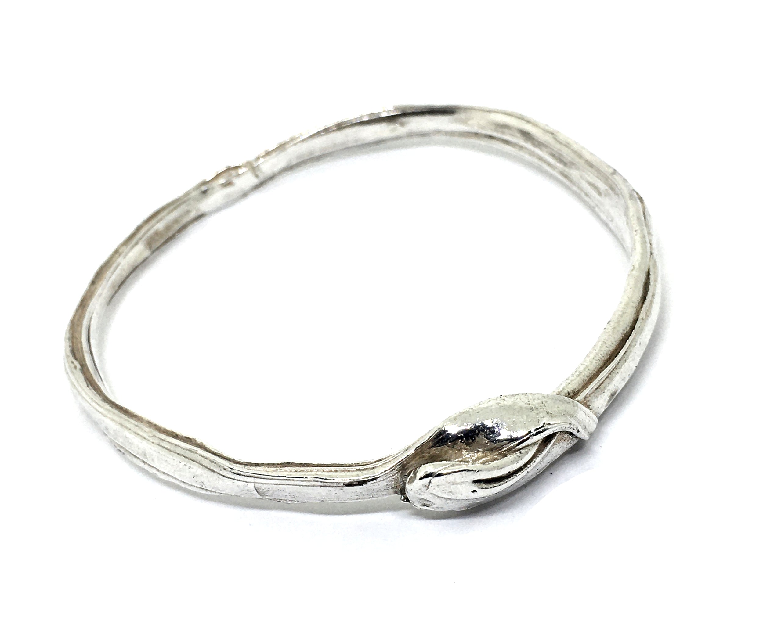 Bamboo Leaf Bangle in Sterling Silver