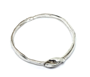Bamboo Leaf Bangle in Sterling Silver