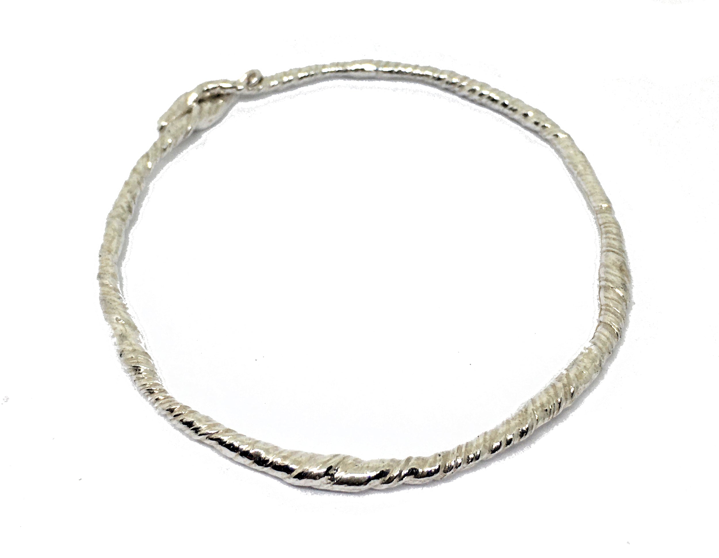 Twisted Vine Bangle in Sterling Silver