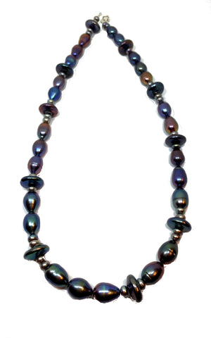 Mixed Freshwater Peacock Pearl Necklace
