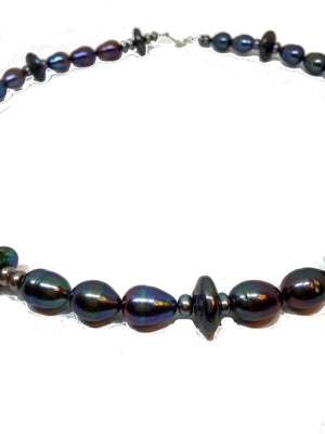 Mixed Freshwater Peacock Pearl Necklace
